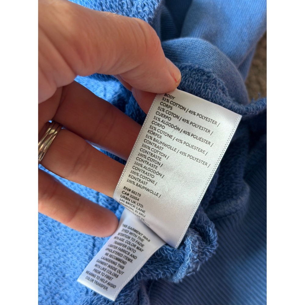 We The Free People Shirt Sweatshirt Pullover Camden Henley Blue Large - Picture 9 of 10